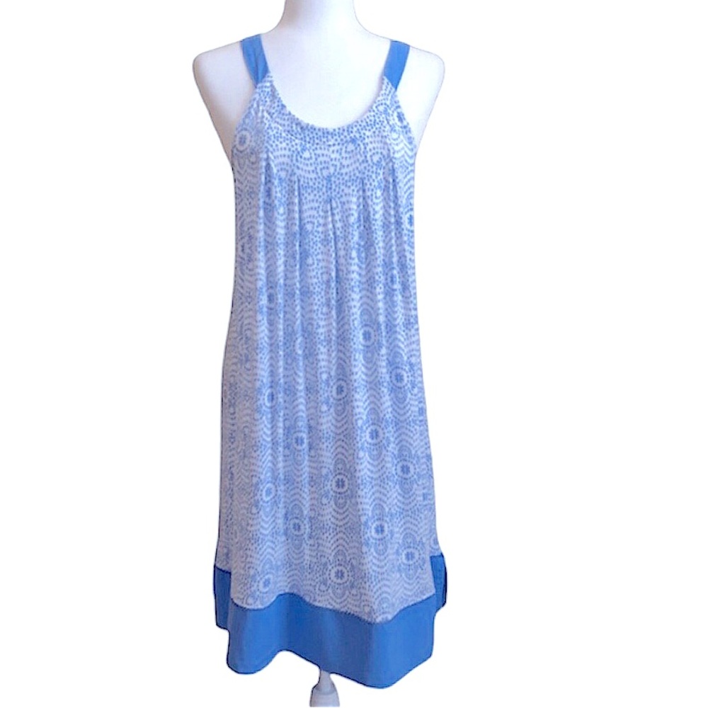 Earth Angels Blue White Sleeveless Nightgown